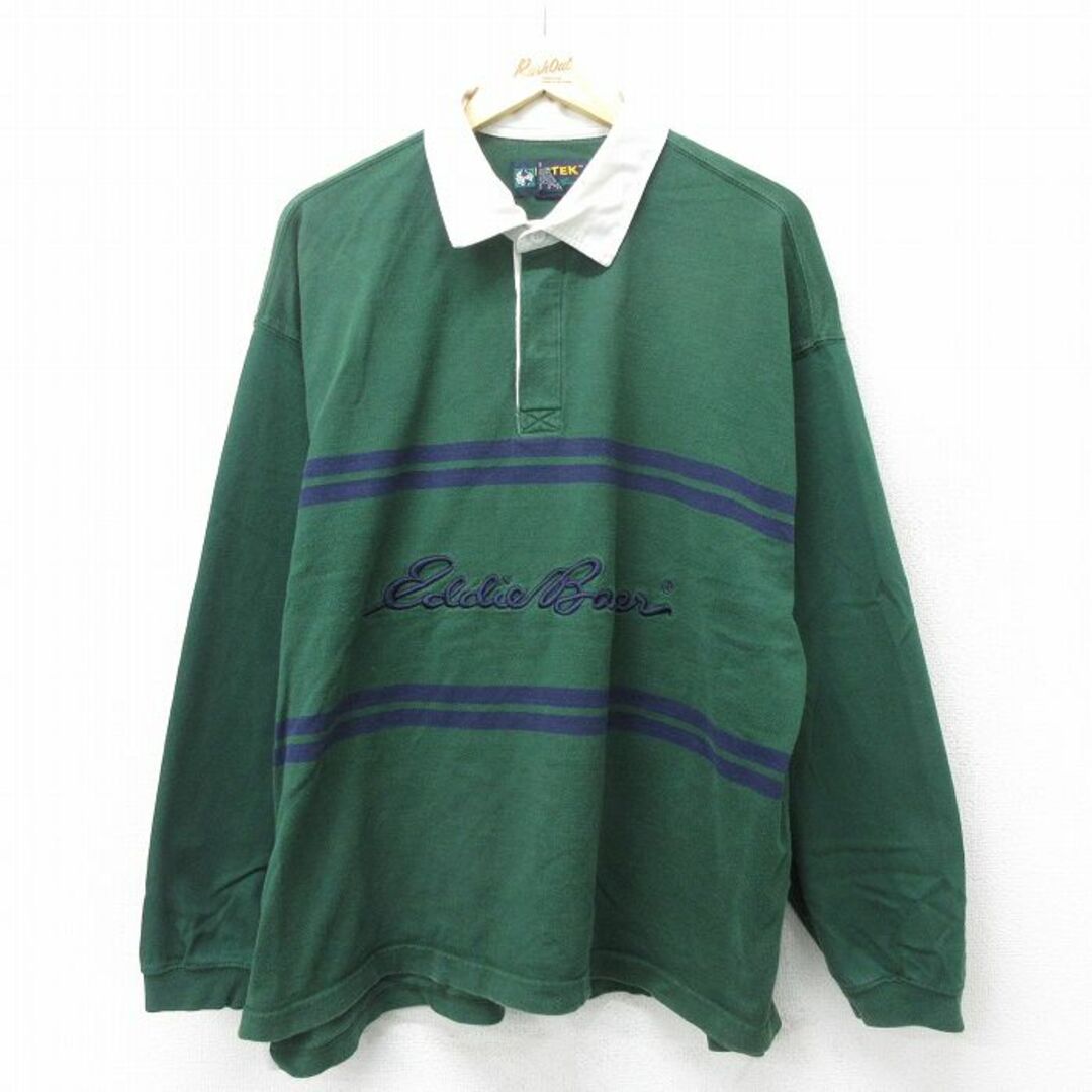 Eddie Bauer - XL☆古着 エディーバウアー 長袖 ブランド ラガー Eddie Bauer - XL☆古着 エディーバウアー 長袖 ブランド ラガー