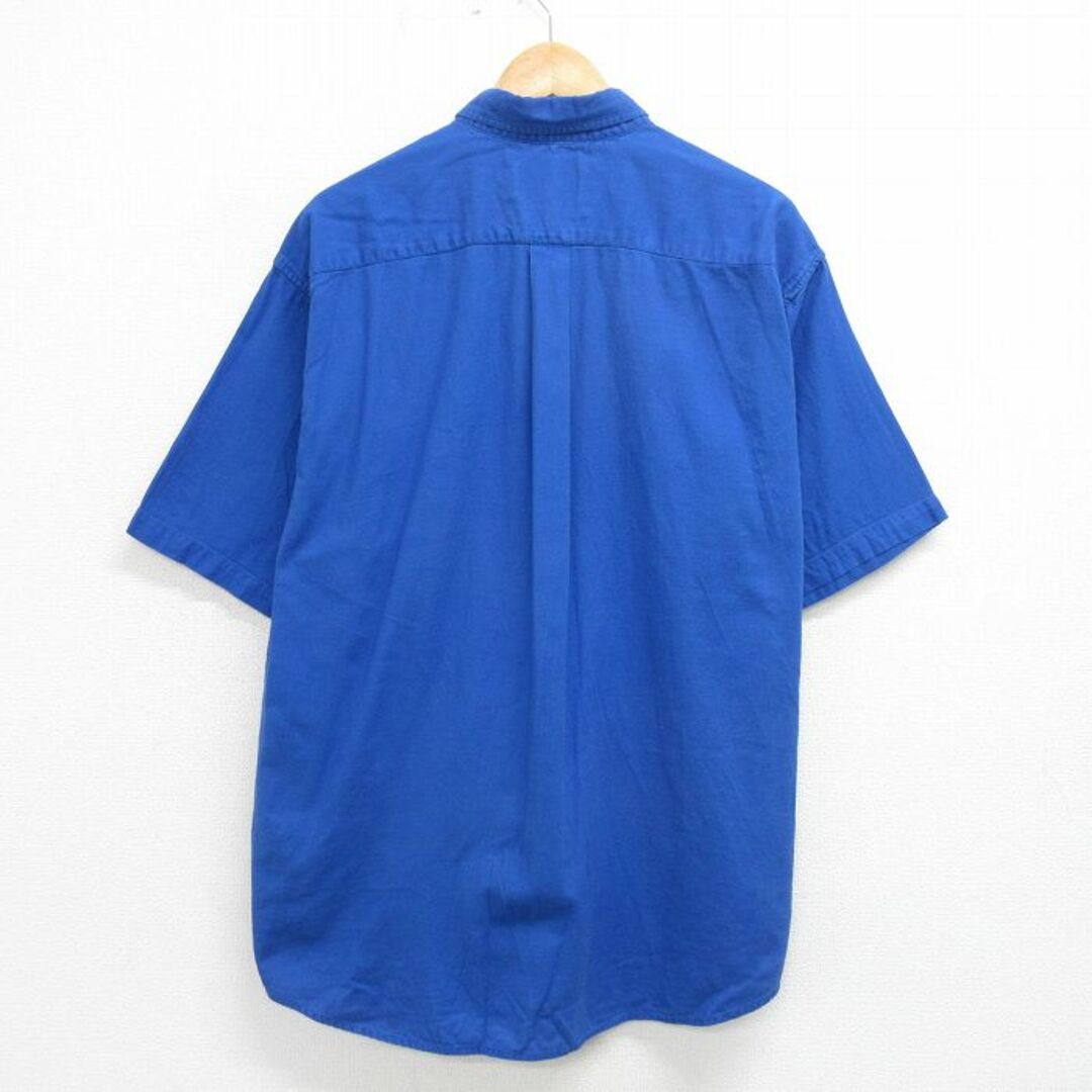 XL★古着 半袖 シャツ メンズ 00年代 00s コットン ボタンダウン 青 ブルー 24may14 中古 トップス メンズのトップス(シャツ)の商品写真