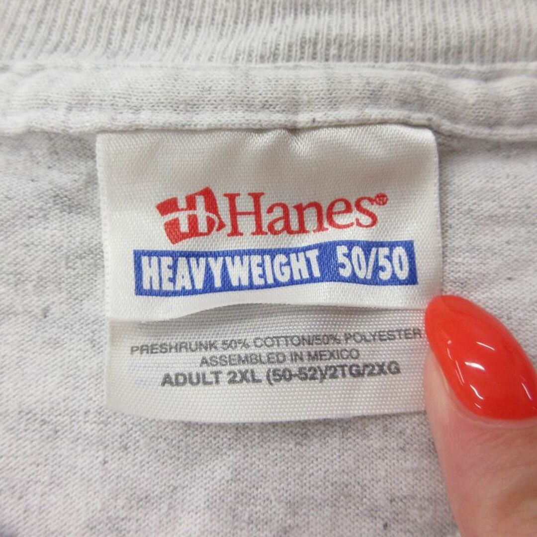 Hanes(ヘインズ)のXL★古着 ヘインズ Hanes 半袖 ビンテージ Tシャツ メンズ 00年代 00s レーシングカー ノースアメリカン 大きいサイズ クルーネック 薄グレー 霜降り 24may14 中古 メンズのトップス(Tシャツ/カットソー(半袖/袖なし))の商品写真