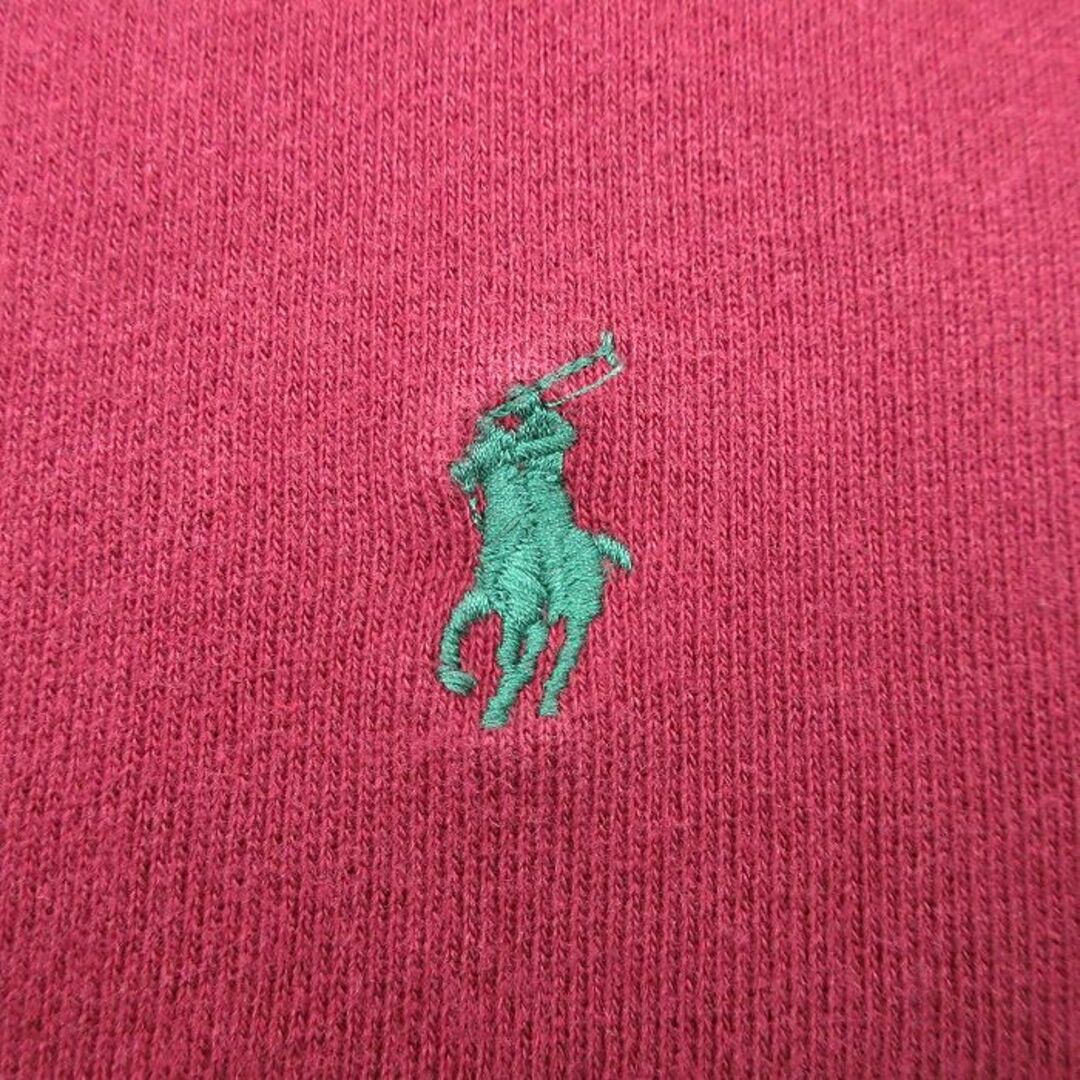 Ralph Lauren(ラルフローレン)のXL★古着 ラルフローレン Ralph Lauren 長袖 ブランド スウェット メンズ 90年代 90s ワンポイントロゴ クルーネック エンジ 24may14 中古 スエット トレーナー トップス メンズのトップス(パーカー)の商品写真