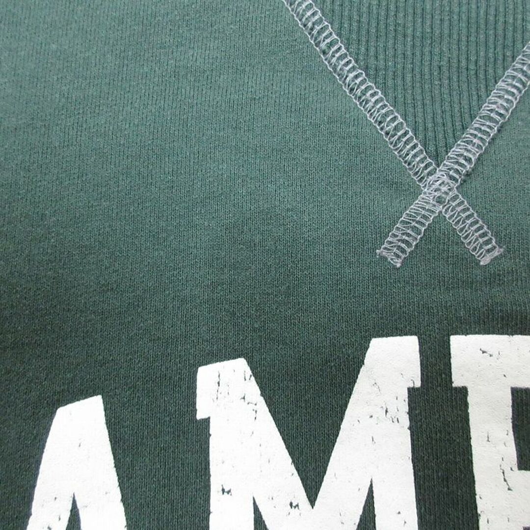 Champion(チャンピオン)のXL★古着 チャンピオン Champion 長袖 スウェット メンズ Lambeau Field 大きいサイズ クルーネック 緑 グリーン 24may14 中古 スエット トレーナー トップス メンズのトップス(パーカー)の商品写真