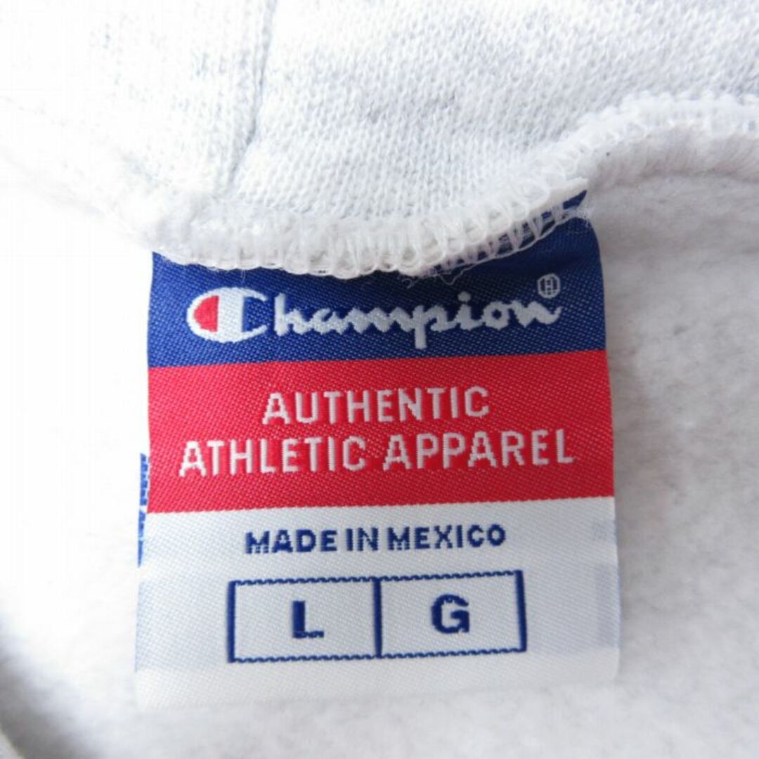 Champion(チャンピオン)のL★古着 チャンピオン Champion 長袖 スウェット パーカー メンズ 00年代 00s 無地 薄グレー 霜降り 24may14 中古 スエット トレーナー トップス メンズのトップス(パーカー)の商品写真