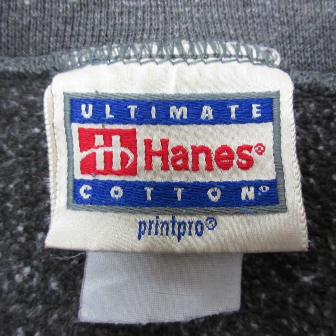 Hanes(ヘインズ)のXL★古着 ヘインズ Hanes 長袖 スウェット メンズ 00年代 00s ユナイテッド航空 刺繍 大きいサイズ クルーネック 濃グレー 【spe】 24may14 中古 スエット トレーナー トップス メンズのトップス(パーカー)の商品写真