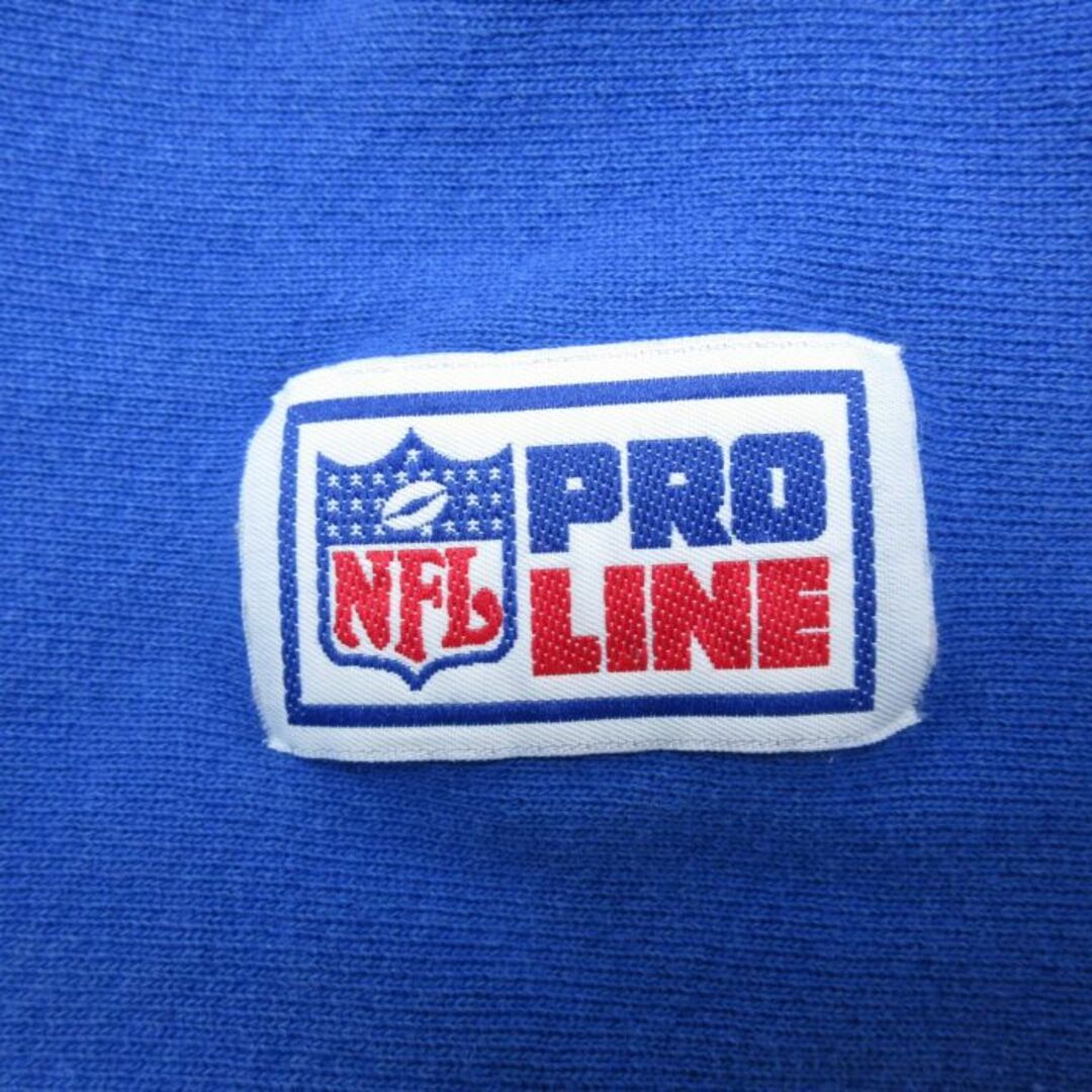 XL★古着 長袖 スウェット パーカー メンズ 00年代 00s NFL ニューイングランドペイトリオッツ 刺繍 大きいサイズ クルーネック 青 ブルー アメフト スーパーボウル 24may14 中古 スエット トレーナー トップス メンズのトップス(パーカー)の商品写真