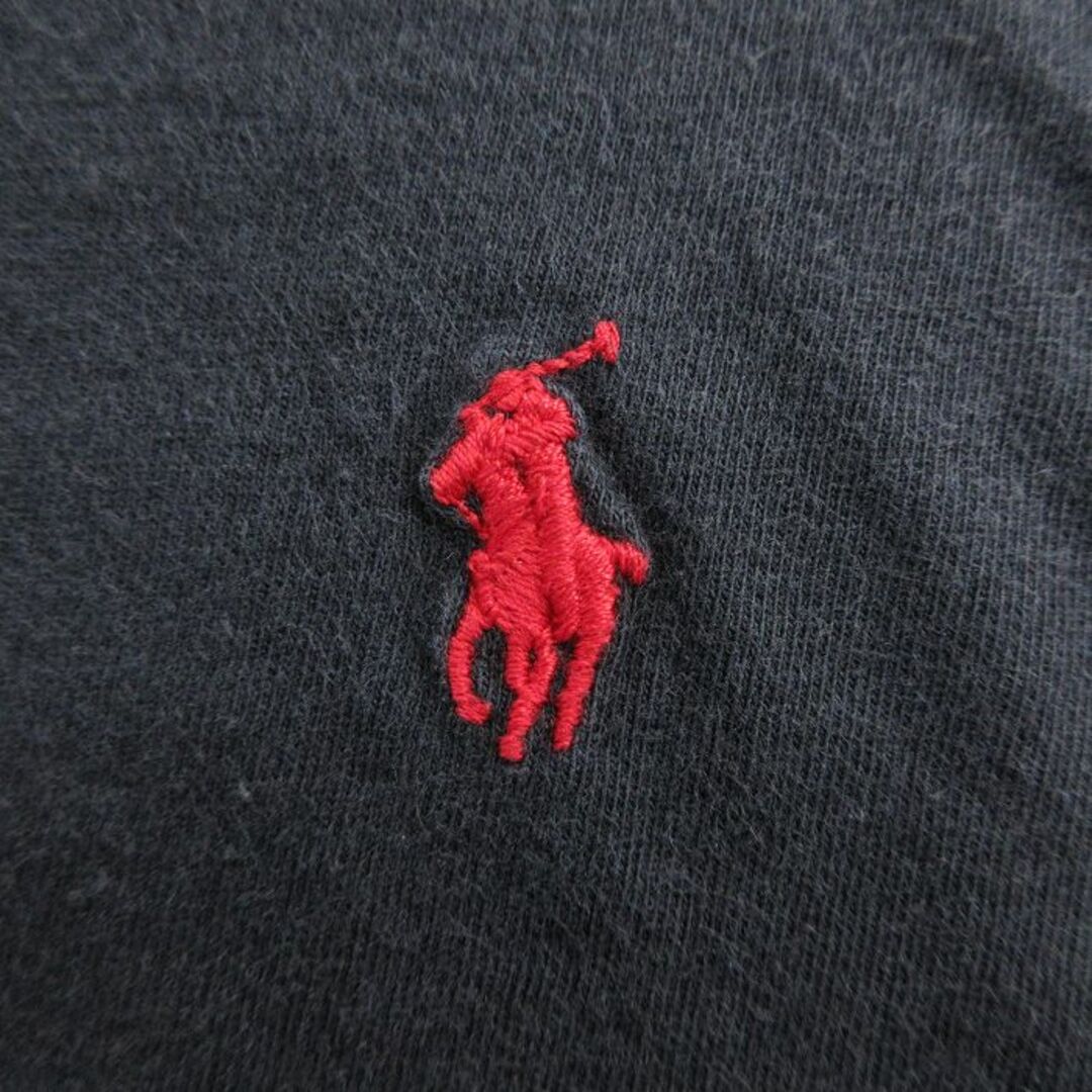 Ralph Lauren(ラルフローレン)のXL★古着 ラルフローレン Ralph Lauren 長袖 ブランド ビンテージ Tシャツ メンズ 90年代 90s ワンポイントロゴ 胸ポケット付き 大きいサイズ コットン クルーネック USA製 黒 ブラック 【spe】 24may14 中古 メンズのトップス(Tシャツ/カットソー(半袖/袖なし))の商品写真