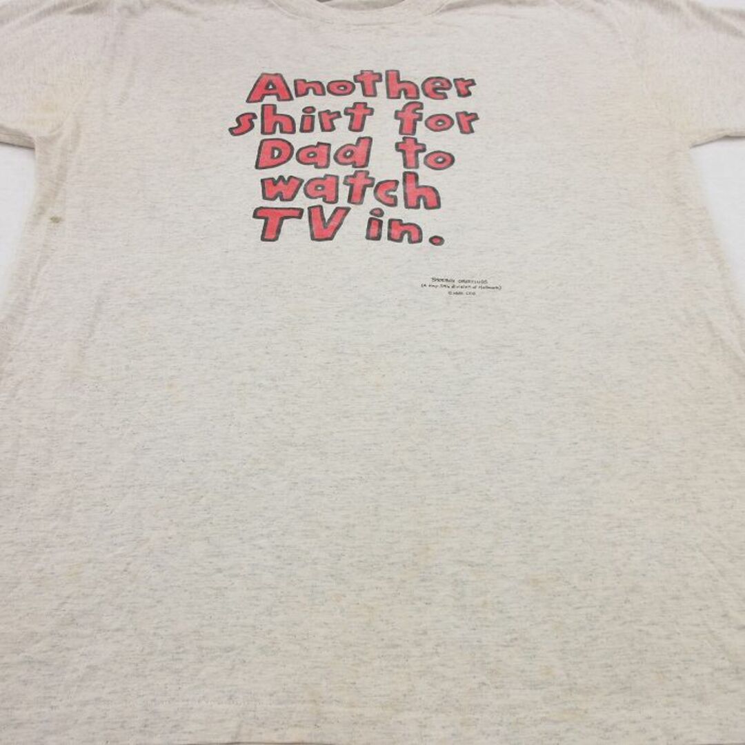 XL★古着 半袖 ビンテージ Tシャツ メンズ 90年代 90s Another 大きいサイズ クルーネック USA製 薄グレー 霜降り 24may14 中古 メンズのトップス(Tシャツ/カットソー(半袖/袖なし))の商品写真