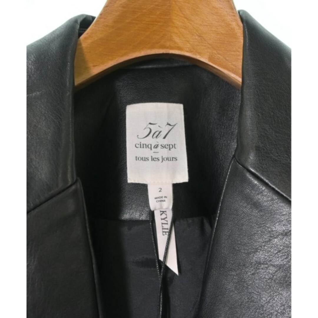 5a7 cinq a sept カジュアルジャケット 2(M位) 黒 【古着】【中古】 レディースのジャケット/アウター(テーラードジャケット)の商品写真