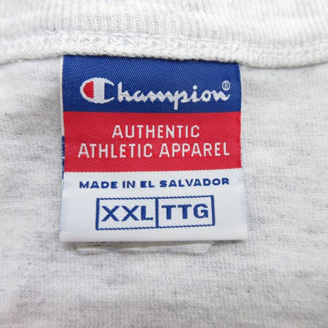 Champion(チャンピオン)のXL★古着 チャンピオン Champion 半袖 ビンテージ Tシャツ メンズ 00年代 00s MAGRUDER アメフト 大きいサイズ クルーネック 薄グレー 霜降り 24may14 中古 メンズのトップス(Tシャツ/カットソー(半袖/袖なし))の商品写真