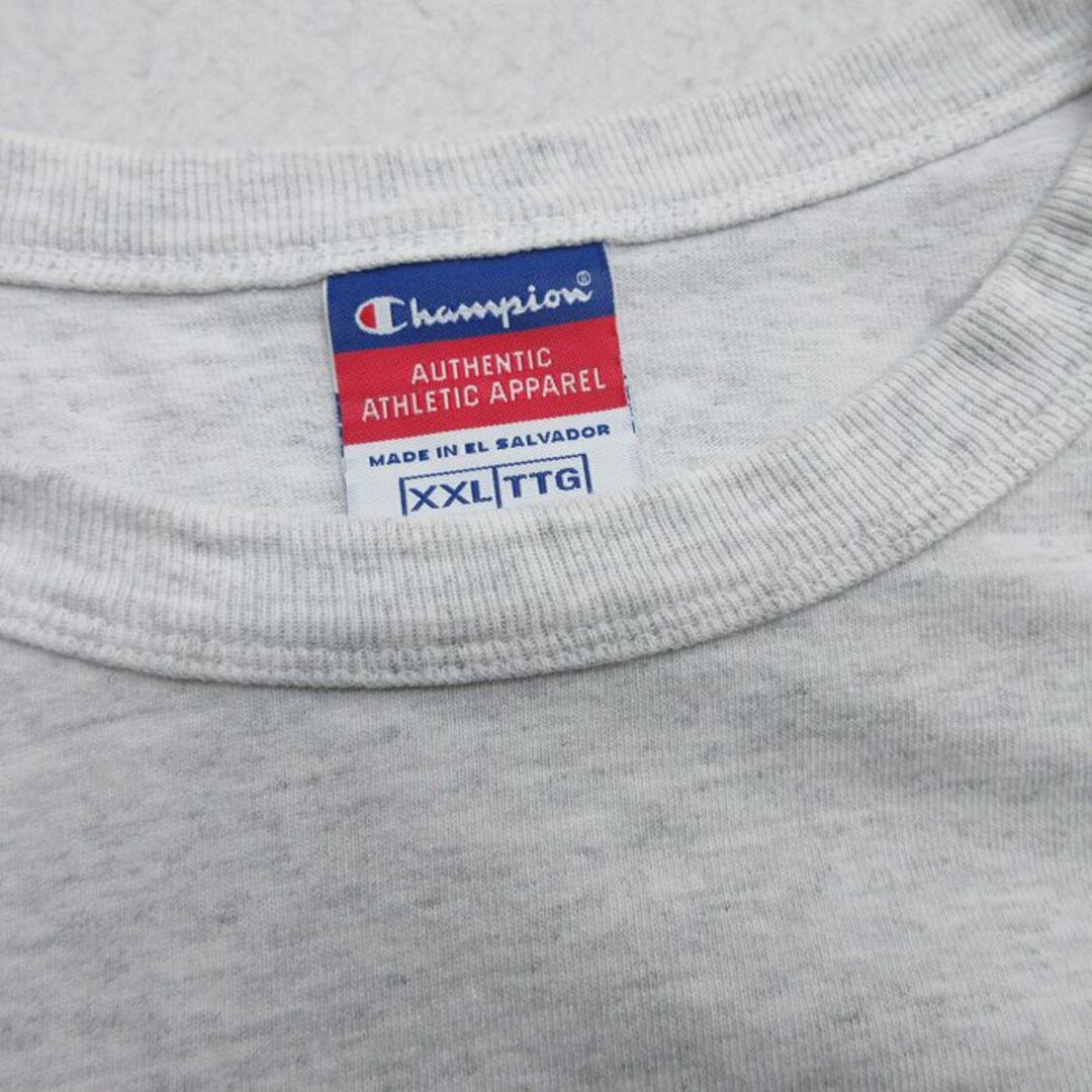 Champion(チャンピオン)のXL★古着 チャンピオン Champion 半袖 ビンテージ Tシャツ メンズ 00年代 00s MAGRUDER アメフト 大きいサイズ クルーネック 薄グレー 霜降り 24may14 中古 メンズのトップス(Tシャツ/カットソー(半袖/袖なし))の商品写真