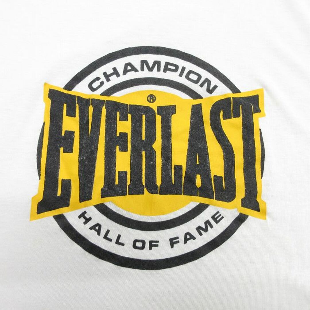 L★古着 半袖 ビンテージ Tシャツ メンズ 90年代 90s EVERLAST クルーネック USA製 白 ホワイト 24may14 中古 メンズのトップス(Tシャツ/カットソー(半袖/袖なし))の商品写真