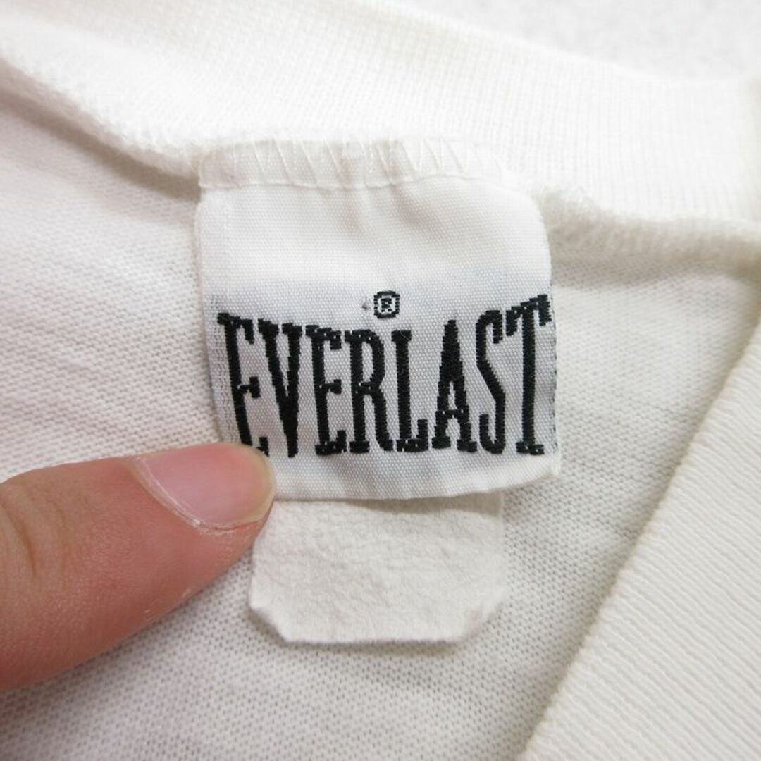 L★古着 半袖 ビンテージ Tシャツ メンズ 90年代 90s EVERLAST クルーネック USA製 白 ホワイト 24may14 中古 メンズのトップス(Tシャツ/カットソー(半袖/袖なし))の商品写真