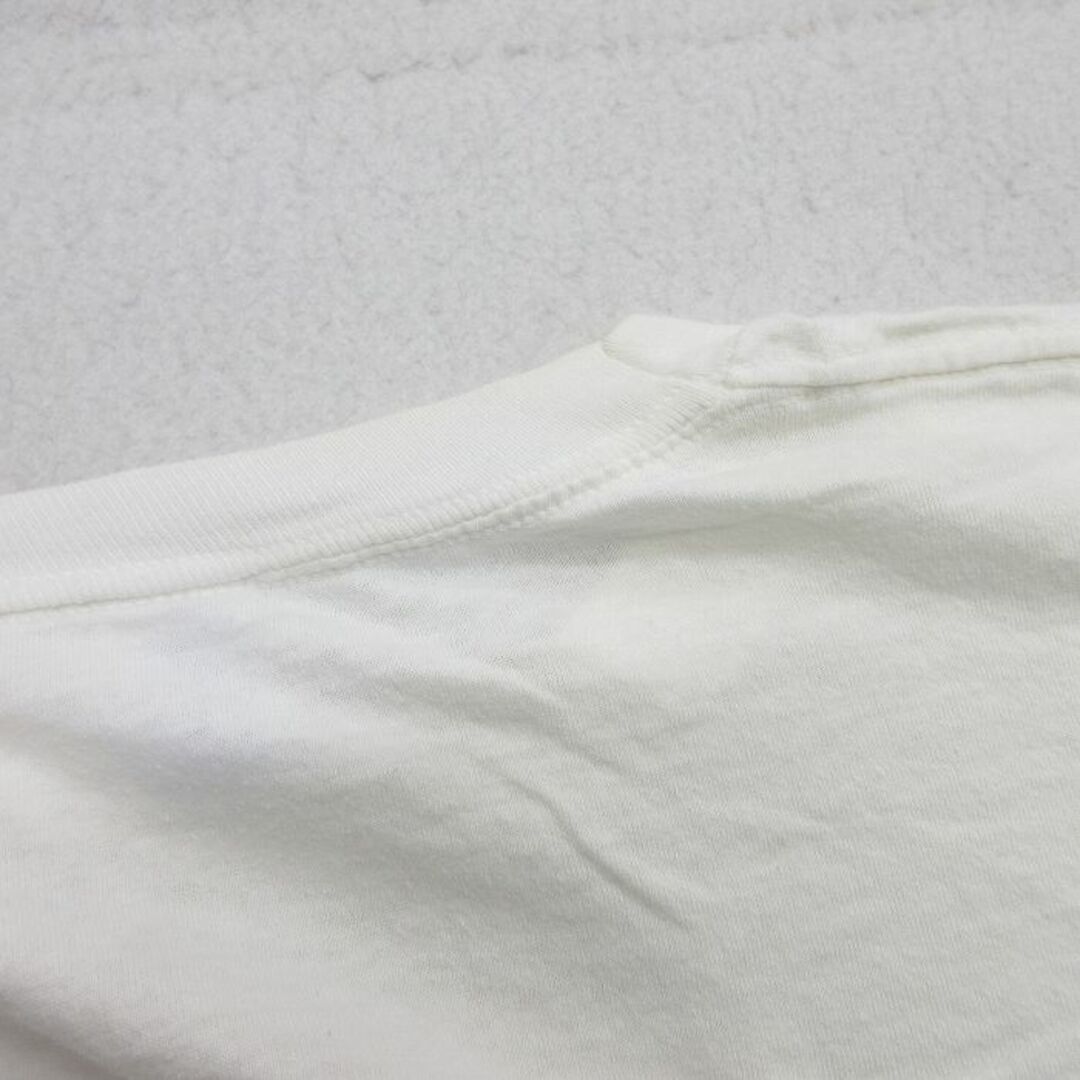 L★古着 ジャージーズ ラッセル 半袖 ビンテージ Tシャツ メンズ 80年代 80s 魚 エンジェル コットン クルーネック USA製 白 ホワイト 24may14 中古 メンズのトップス(Tシャツ/カットソー(半袖/袖なし))の商品写真