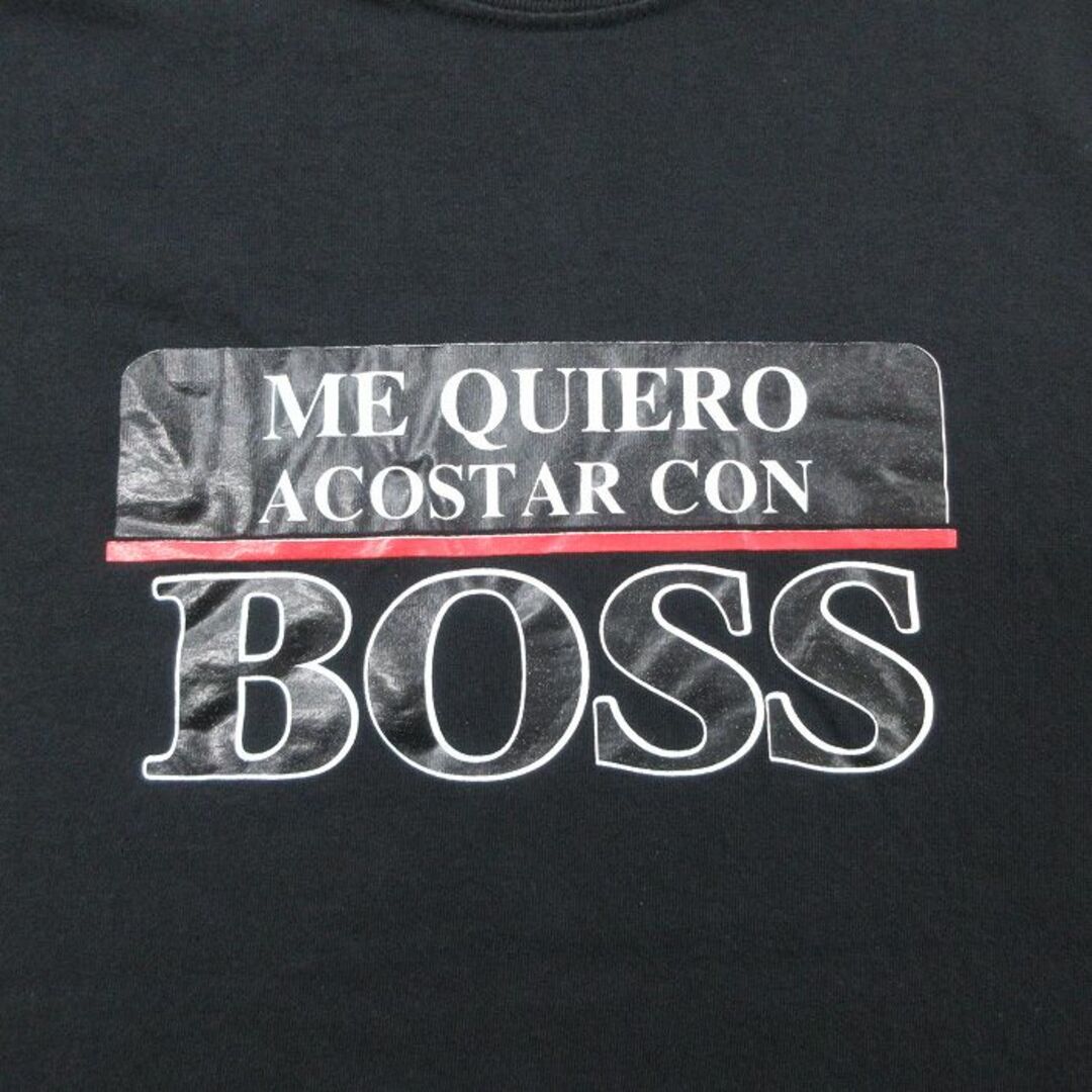 BOSS(ボス)のXL★古着 半袖 ビンテージ Tシャツ メンズ 00年代 00s BOSS クルーネック 黒 ブラック 24may14 中古 メンズのトップス(Tシャツ/カットソー(半袖/袖なし))の商品写真