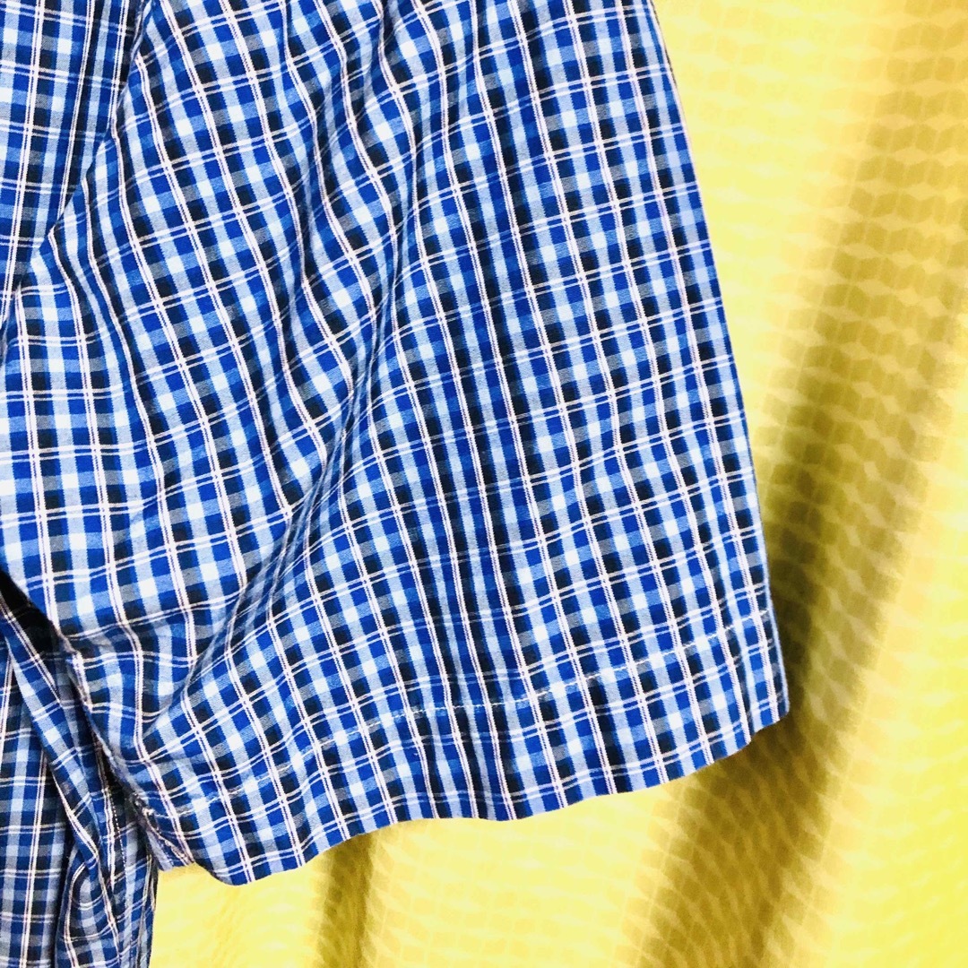 Ralph Lauren(ラルフローレン)の美品！　ラルフローレン　青チェック半袖シャツ メンズのトップス(シャツ)の商品写真