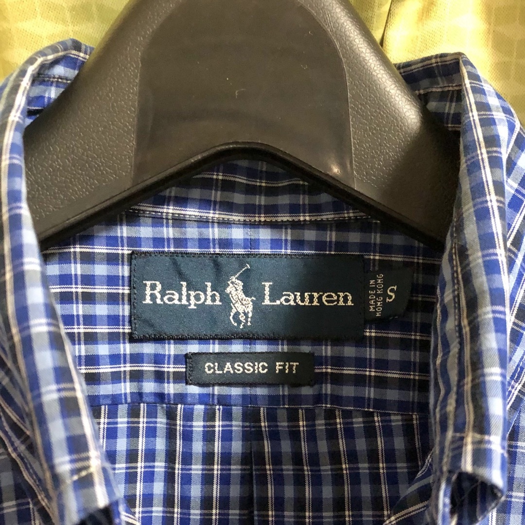 Ralph Lauren(ラルフローレン)の美品！　ラルフローレン　青チェック半袖シャツ メンズのトップス(シャツ)の商品写真