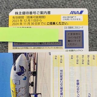 エーエヌエー(ゼンニッポンクウユ)(ANA(全日本空輸))のANA 全日空 株主優待券　株主優待番号御案内書(航空券)