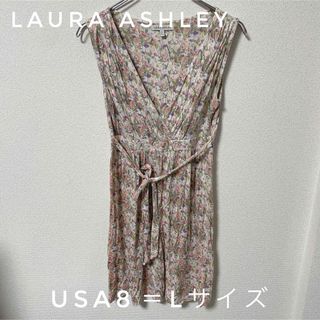 ローラアシュレイ(LAURA ASHLEY)の【LAURA ASHLEY】ローラアシュレイ　花柄ロングワンピース　Lサイズ(ロングワンピース/マキシワンピース)