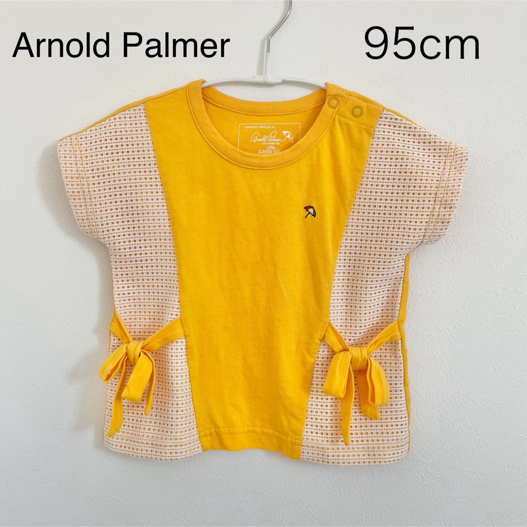 Arnold Palmer(アーノルドパーマー)のアーノルドパーマー サイドリボントップス イエロー 95cm キッズ/ベビー/マタニティのキッズ服女の子用(90cm~)(Tシャツ/カットソー)の商品写真