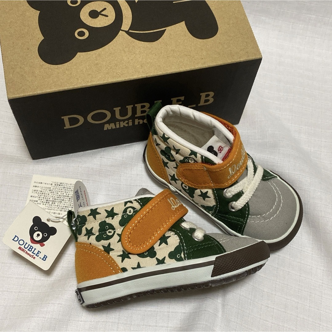 DOUBLE.B(ダブルビー)のミキハウス DOWBL_B ベビーシューズ 13cm タグ付新品未使用 キッズ/ベビー/マタニティのベビー靴/シューズ(~14cm)(スニーカー)の商品写真