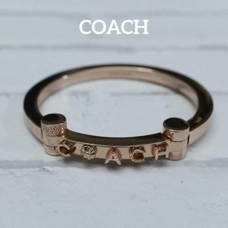 コーチ(COACH)の【匿名配送】COACH コーチ バングル ブレスレット ピンク ロゴ(ブレスレット/バングル)