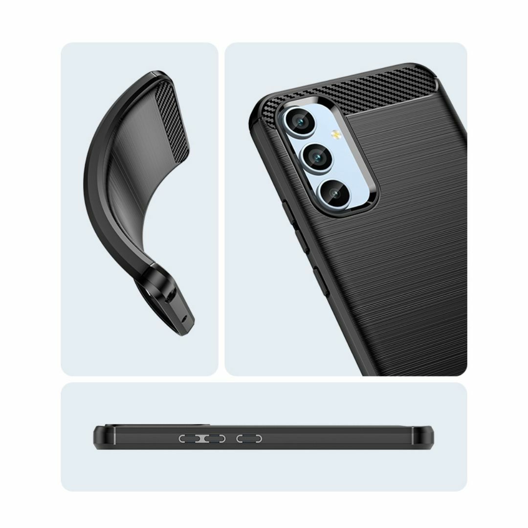 Galaxy A54 ブラック スマホケース 上下炭素 No2 スマホ/家電/カメラのスマホアクセサリー(Androidケース)の商品写真