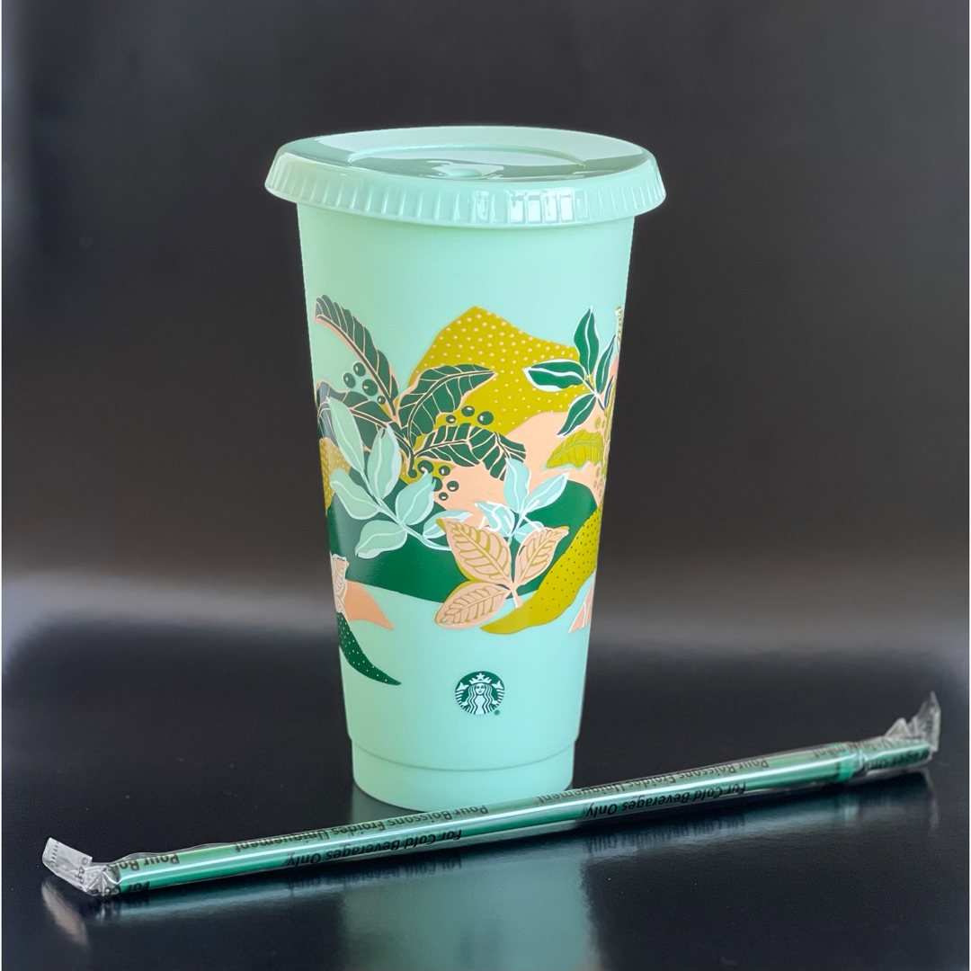 Starbucks(スターバックス)の海外スターバックス★限定★Earth Day柄★リユーザブルカップ★コールド インテリア/住まい/日用品のキッチン/食器(グラス/カップ)の商品写真