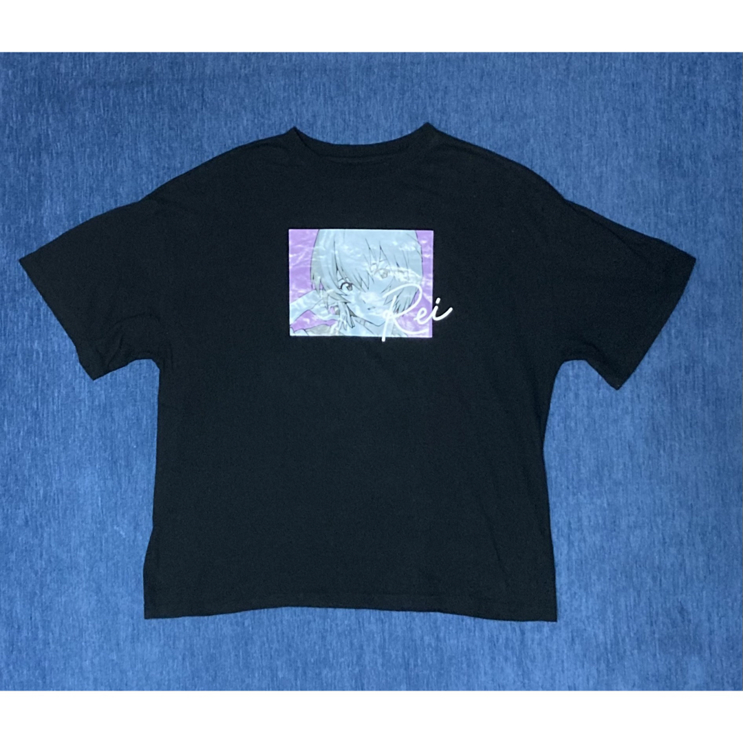 綾波レイ グラフィックTシャツ アヤナミレイ ブラック M-Lサイズ メンズのトップス(Tシャツ/カットソー(半袖/袖なし))の商品写真