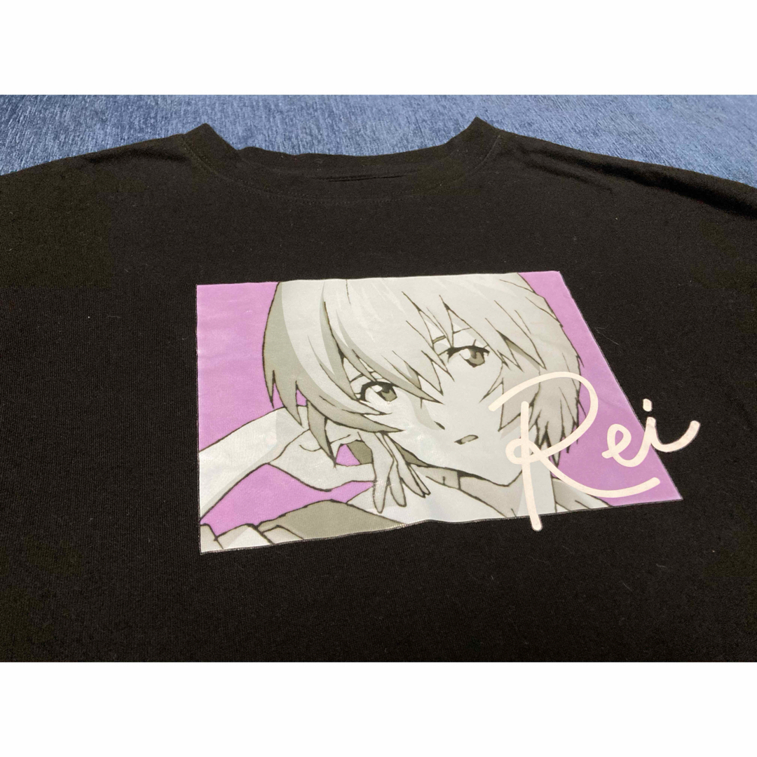 綾波レイ グラフィックTシャツ アヤナミレイ ブラック M-Lサイズ メンズのトップス(Tシャツ/カットソー(半袖/袖なし))の商品写真