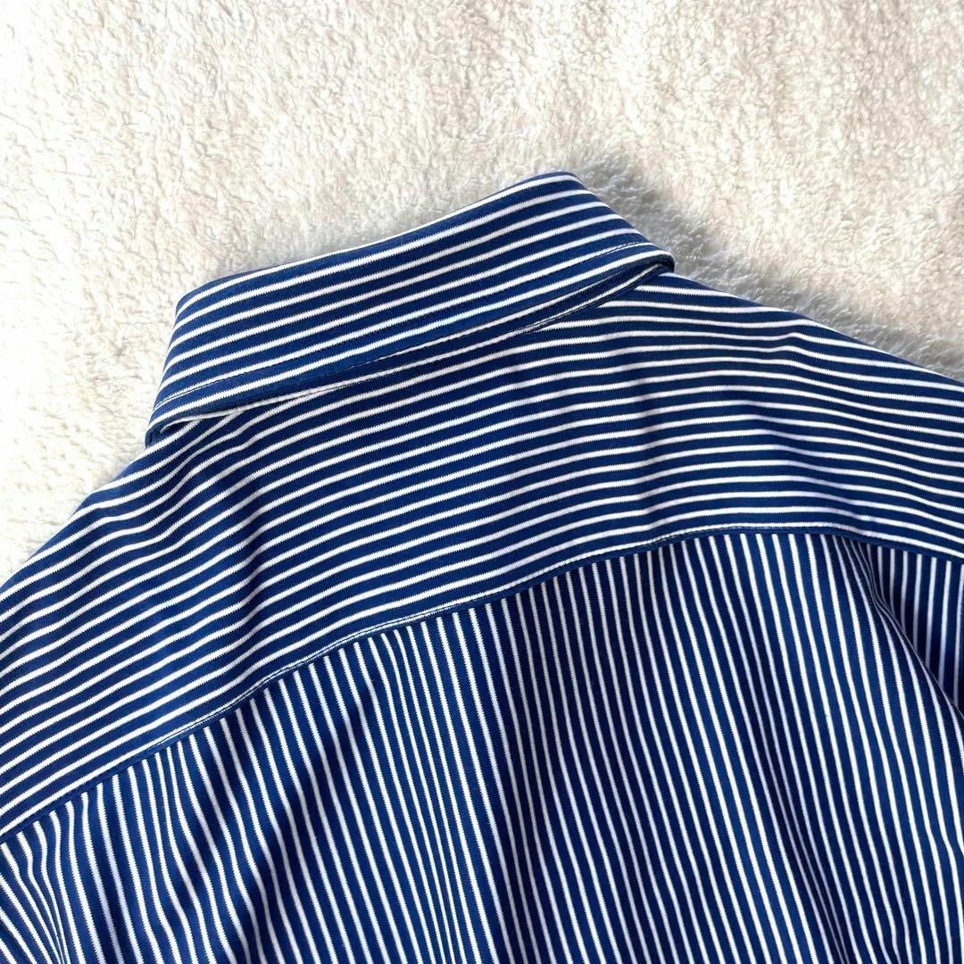 POLO RALPH LAUREN(ポロラルフローレン)の美品 ポロラルフローレン ストライプシャツ ブラウス 長袖 ポニー刺繍 レディースのトップス(シャツ/ブラウス(長袖/七分))の商品写真