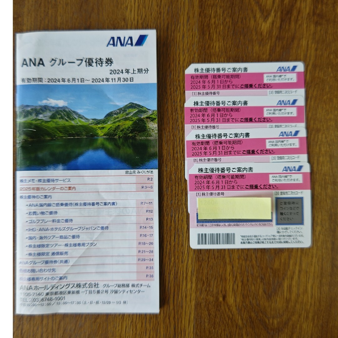 ANA(全日本空輸)(エーエヌエー(ゼンニッポンクウユ))のANA株主優待搭乗券 チケットの優待券/割引券(その他)の商品写真