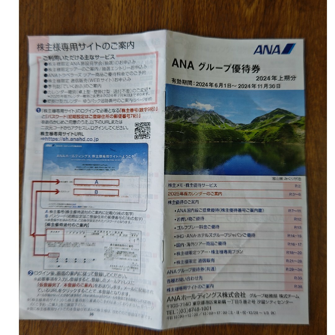 ANA(全日本空輸)(エーエヌエー(ゼンニッポンクウユ))のANA株主優待搭乗券 チケットの優待券/割引券(その他)の商品写真