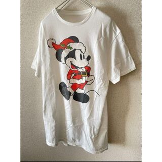 ミッキーマウス(ミッキーマウス)の古着 ヴィンテージ  Xmasミッキー ディズニーmickey プリントTシャツ(Tシャツ/カットソー(半袖/袖なし))