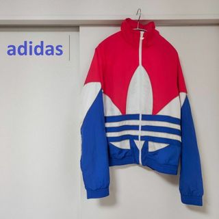 アディダス(adidas)の【ほぼ未使用】adidas ビッグロゴ ナイロンジャケット メンズSサイズ(ナイロンジャケット)