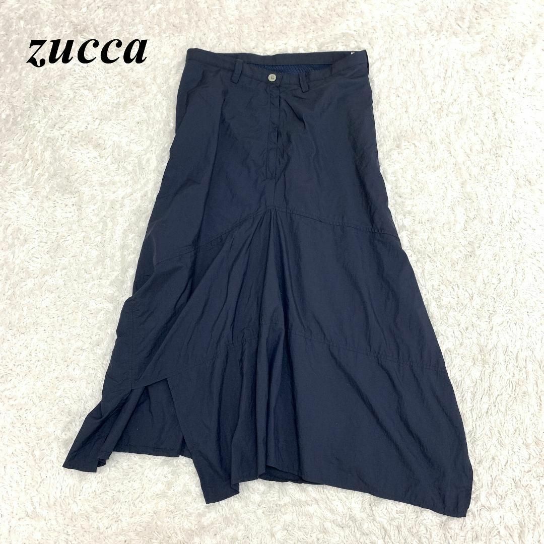 ZUCCa(ズッカ)のズッカ zucca  アシンメトリースカート M ネイビー □ レディースのスカート(ロングスカート)の商品写真