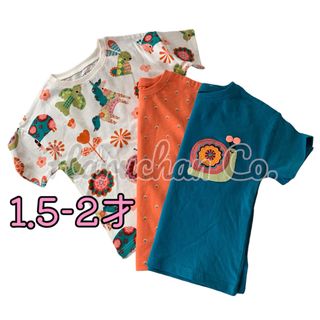 ●未使用●1.5-2才　かたつむり　ユニコーン　レトロ　Tシャツセット