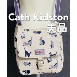 キャスキッドソン(Cath Kidston)のキャスキッドソン  Cath Kidston ショルダーバッグ　猫柄　美品(ショルダーバッグ)