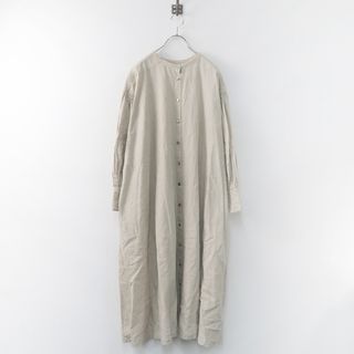 ネストローブ(nest Robe)の2022AW ネストローブ nest Robe 高密度リネン2wayドレス F/ベージュ ワンピース ロング 前開き 長袖【2400013861663】(その他)