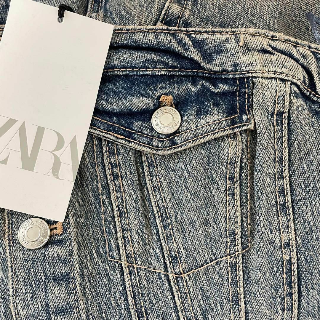 ZARA(ザラ)の17 ZARA オフショルダー デニムジャンプスーツ オールインワン M レディースのパンツ(オールインワン)の商品写真