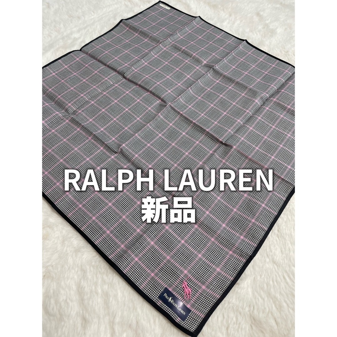 POLO RALPH LAUREN(ポロラルフローレン)のラルフローレン　RALPH LAUREN チェック　バンダナ　ハンカチーフ　新品 レディースのファッション小物(バンダナ/スカーフ)の商品写真