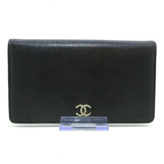 シャネル(CHANEL)のCHANEL(シャネル) 長財布 - 黒 ココマーク/シルバー金具 キャビアスキン(財布)