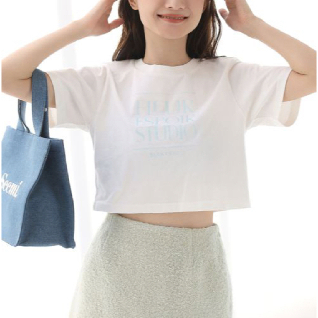 one after another NICE CLAUP(ワンアフターアナザーナイスクラップ)のTシャツ 半袖Tシャツ コットン 半袖 刺繍ロゴ レディースのトップス(Tシャツ(半袖/袖なし))の商品写真