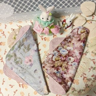 パイルガーゼおえらび２ケハンカチ「リバティプリント」ハンドメイド イルマ(ハンカチ/バンダナ)