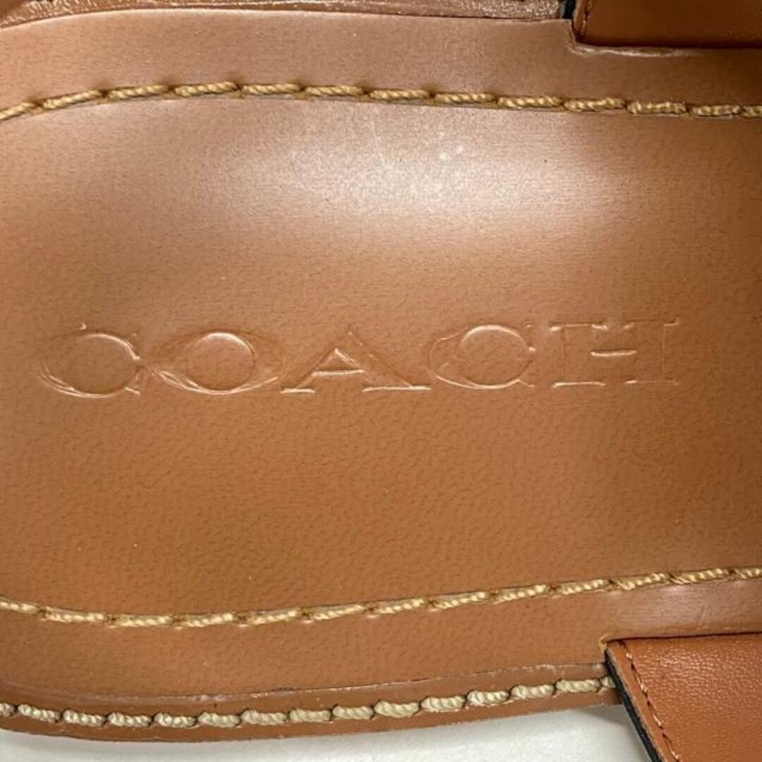 COACH(コーチ)のCOACH(コーチ) サンダル 7 レディース - 黒×ブラウン レザー レディースの靴/シューズ(サンダル)の商品写真