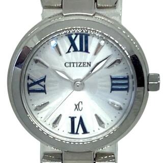 シチズン(CITIZEN)のCITIZEN(シチズン) 腕時計 XC(クロスシー) E031-T014267 レディース ライトグレー(腕時計)
