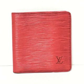 ルイヴィトン(LOUIS VUITTON)のLOUIS VUITTON(ルイヴィトン) 札入れ エピ ポルトビエ6カルトクレディ M63317 カスティリアンレッド レザー（LVロゴの刻印入り）(財布)