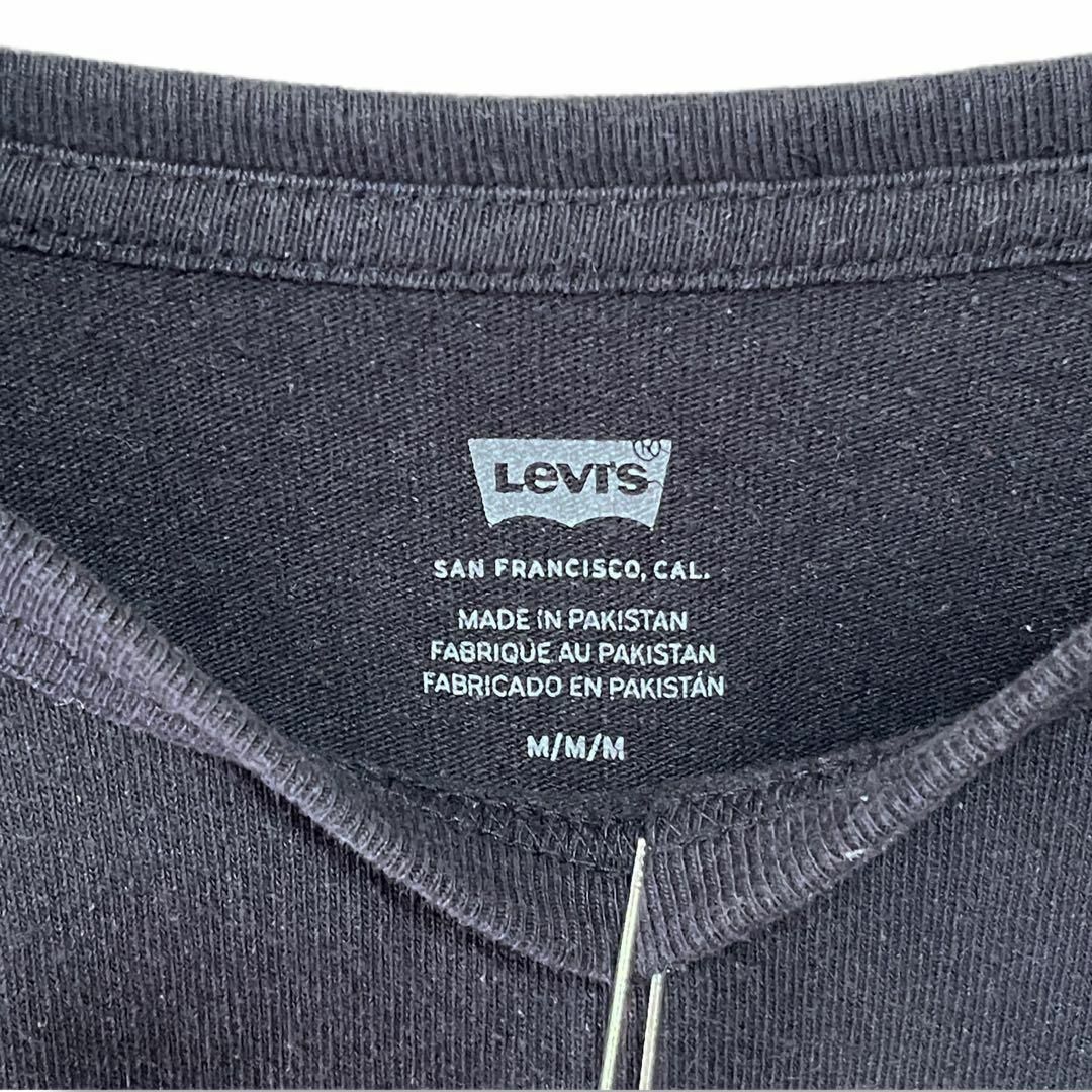 Levi's(リーバイス)のリーバイス Tシャツ 古着 M ビッグロゴ 無地 黒b27 メンズのトップス(Tシャツ/カットソー(半袖/袖なし))の商品写真