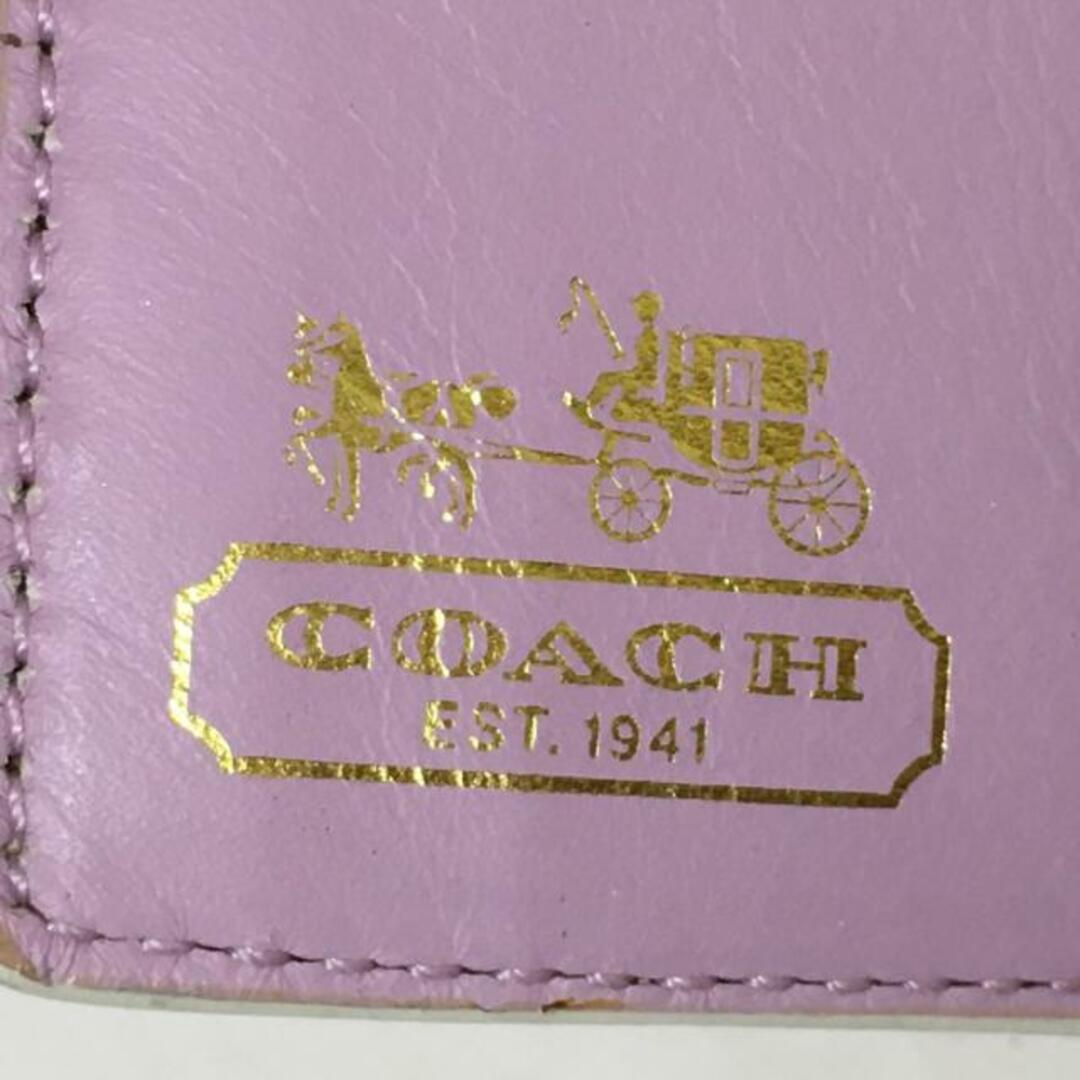 COACH(コーチ)のCOACH(コーチ) Wホック財布 オプアート 白×レッド×マルチ PVC(塩化ビニール) レディースのファッション小物(財布)の商品写真