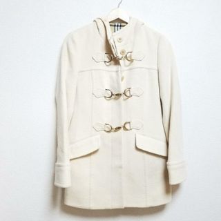 Burberry Blue Label(バーバリーブルーレーベル) コート サイズ38 M レディース - アイボリー 長袖/秋/冬 アンゴラ、毛