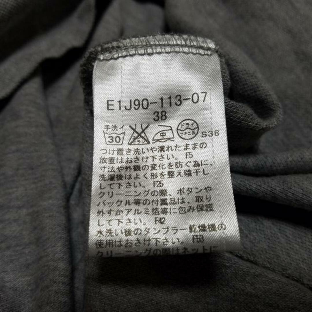 BURBERRY BLUE LABEL(バーバリーブルーレーベル)のBurberry Blue Label(バーバリーブルーレーベル) ワンピース サイズ38 M レディース - グレー レギュラーカラー/半袖/ひざ丈 綿 レディースのワンピース(その他)の商品写真