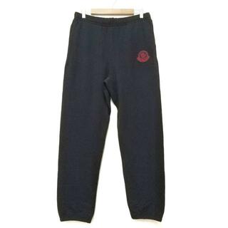 モンクレール(MONCLER)のMONCLER(モンクレール) パンツ サイズXS メンズ新品同様  PANTALONE ダークネイビー×レッド フルレングス/ウエストゴム 綿(その他)